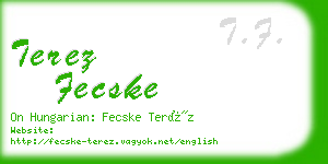 terez fecske business card